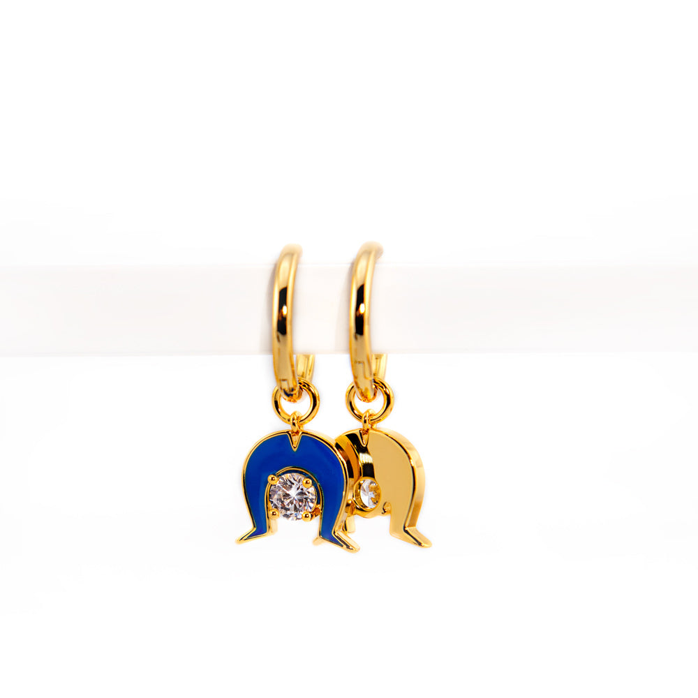 Gold Dhoeri Charm Hoops