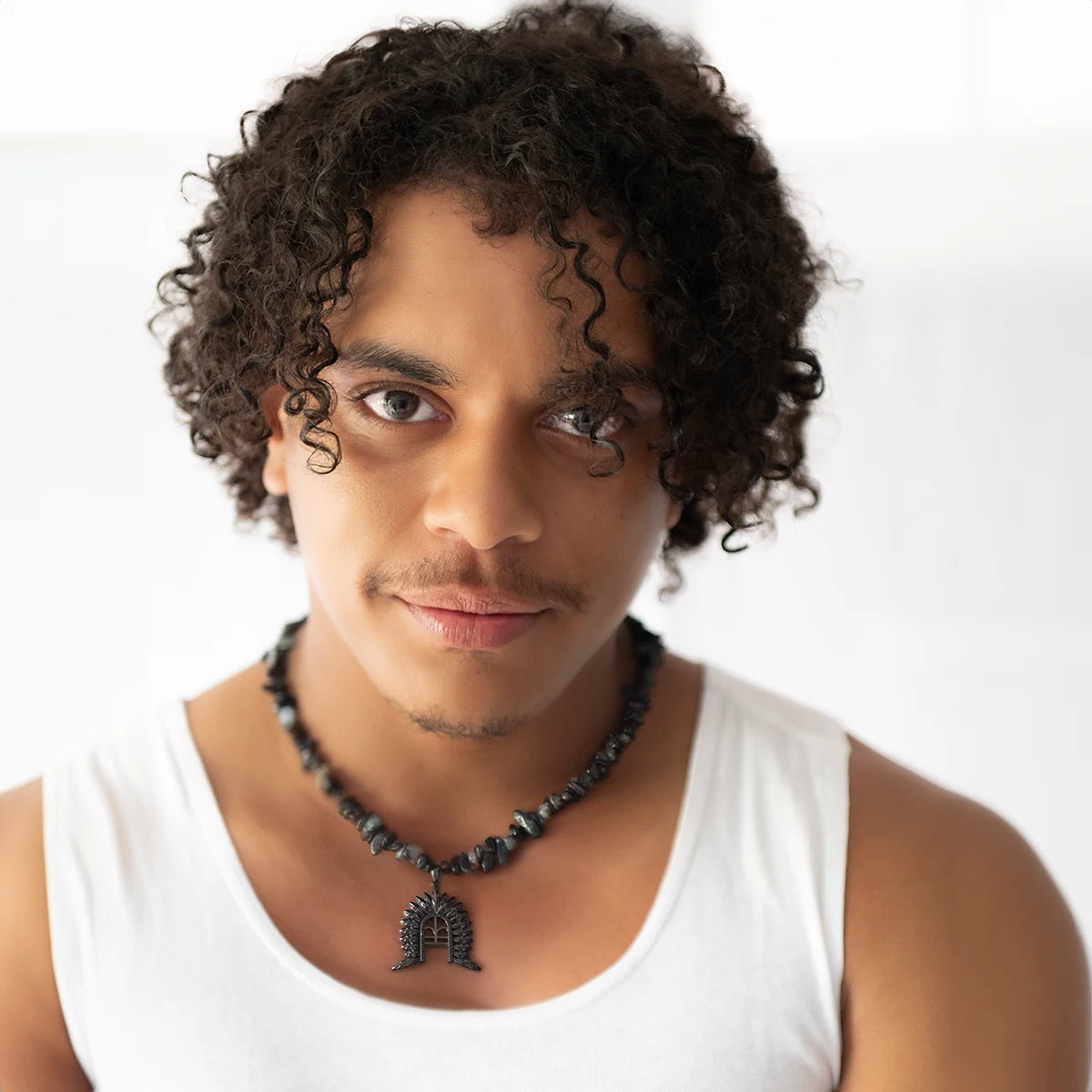 Black Dhoeri Stone Necklace