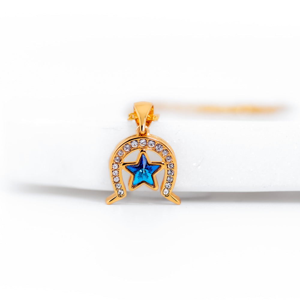 Blue Crystal Star Dhari Pendant