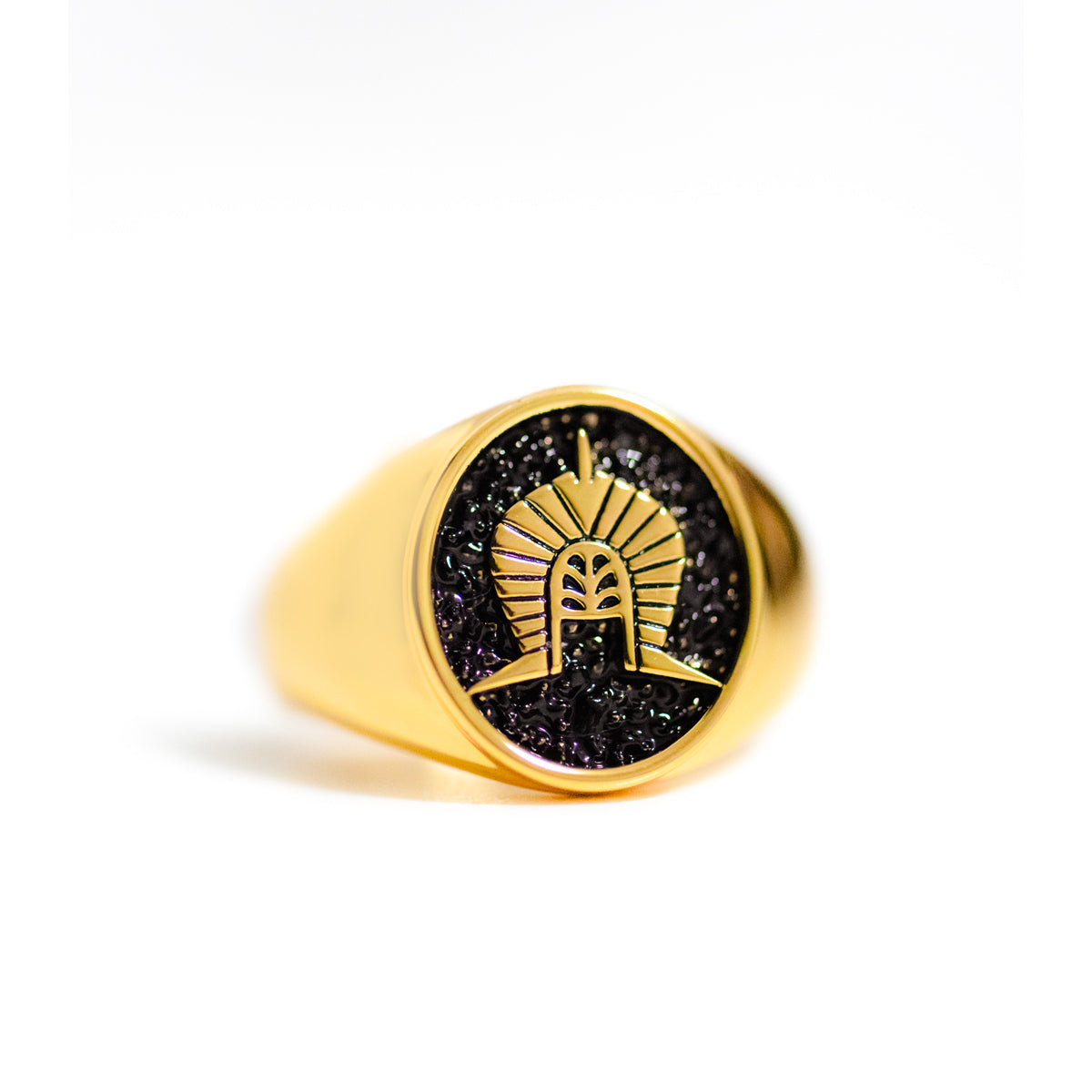 Dhoeri Headdress Torres Strait Island Gold Signet Ring