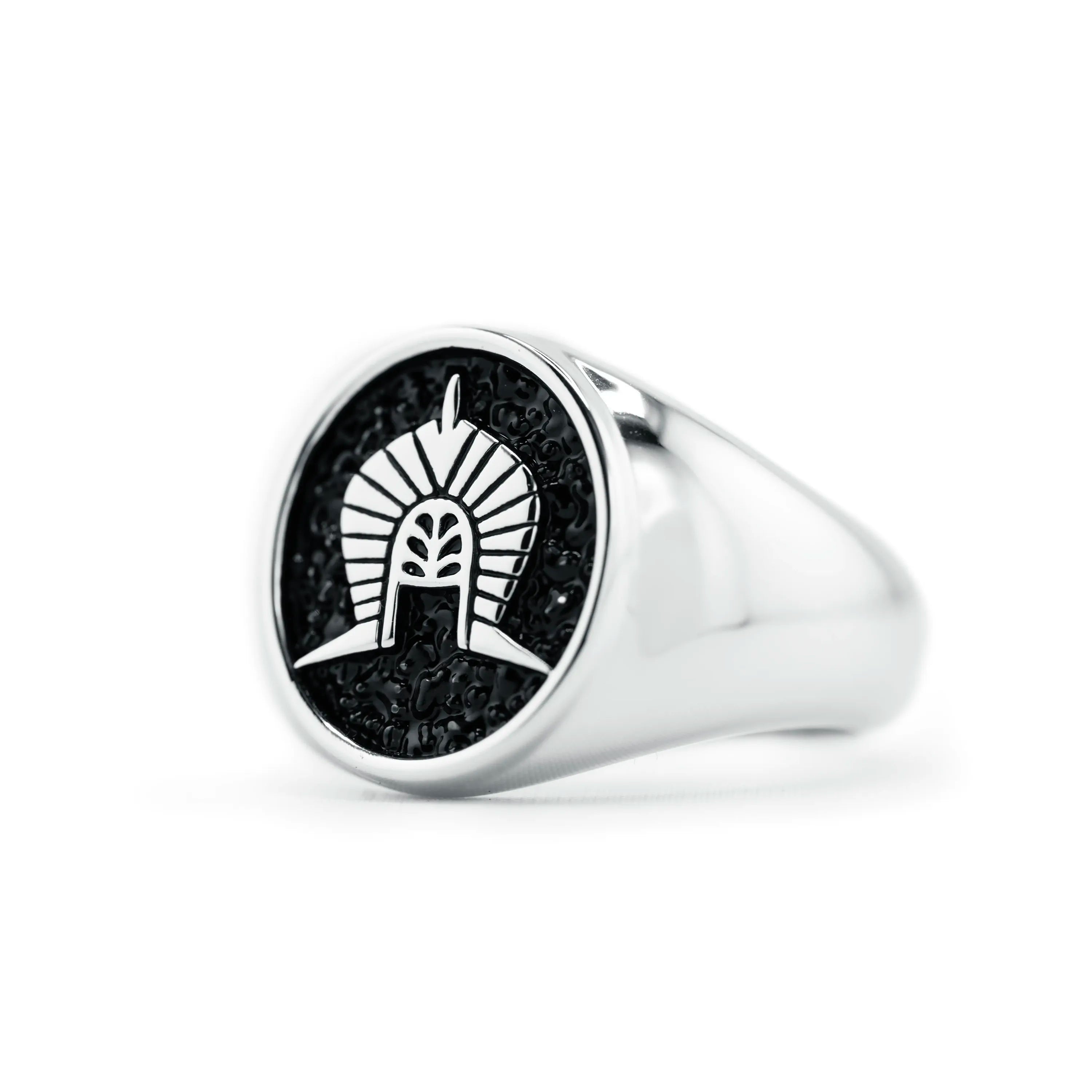Dhoeri Headdress Torres Strait Island Silver Signet Ring