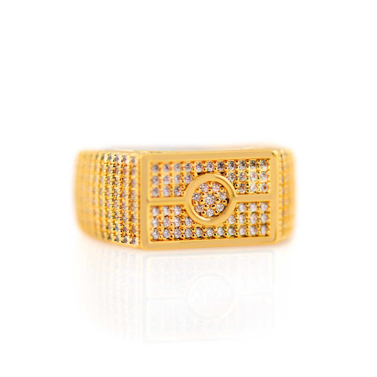 Iced Flag Signet Ring