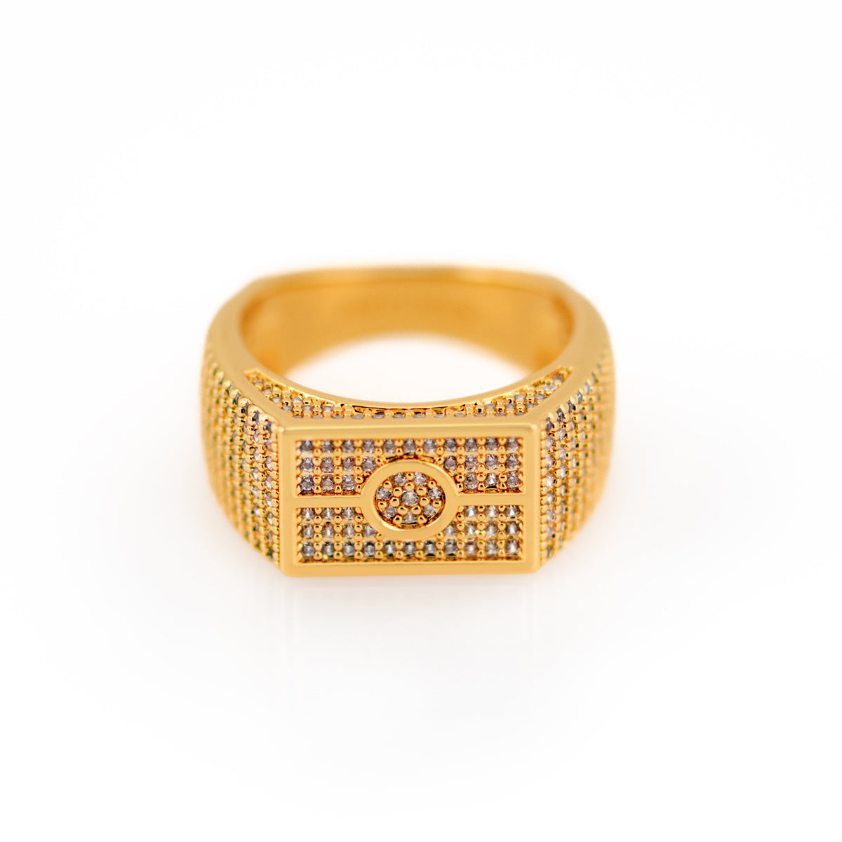 Iced Flag Signet Ring