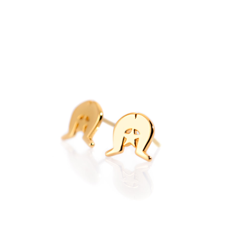 Gold Dhoeri Stud Earrings