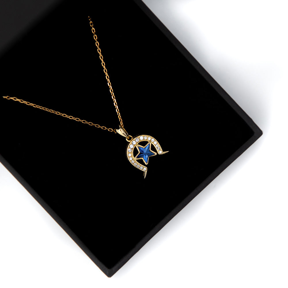 Blue Crystal Star Dhari Pendant