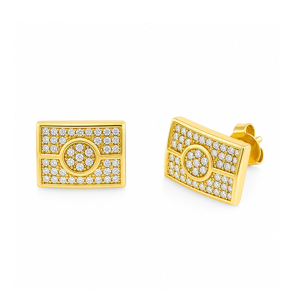 Aboriginal Flag Outline Gold Earrings Aboriginal Jewellery