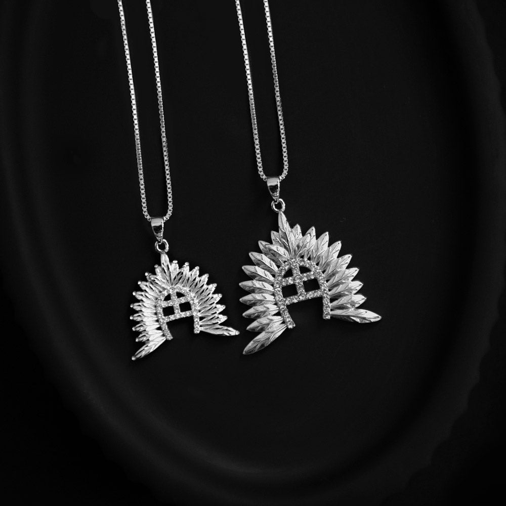 Sterling Silver Crystal Dhari Pendant