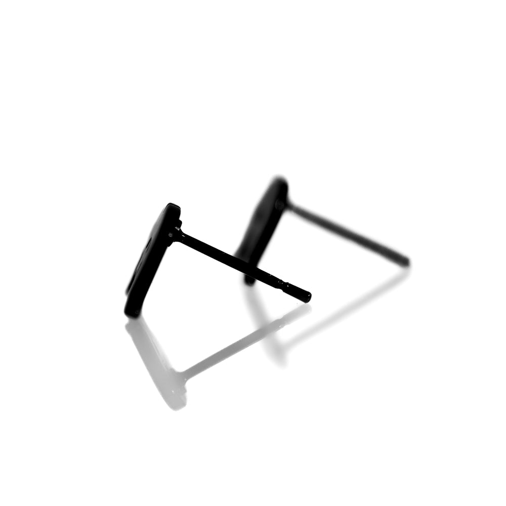 Black Dhoeri Stud Earrings