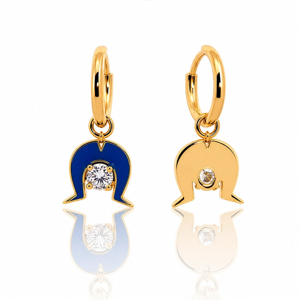 Gold Dhoeri Charm Hoops