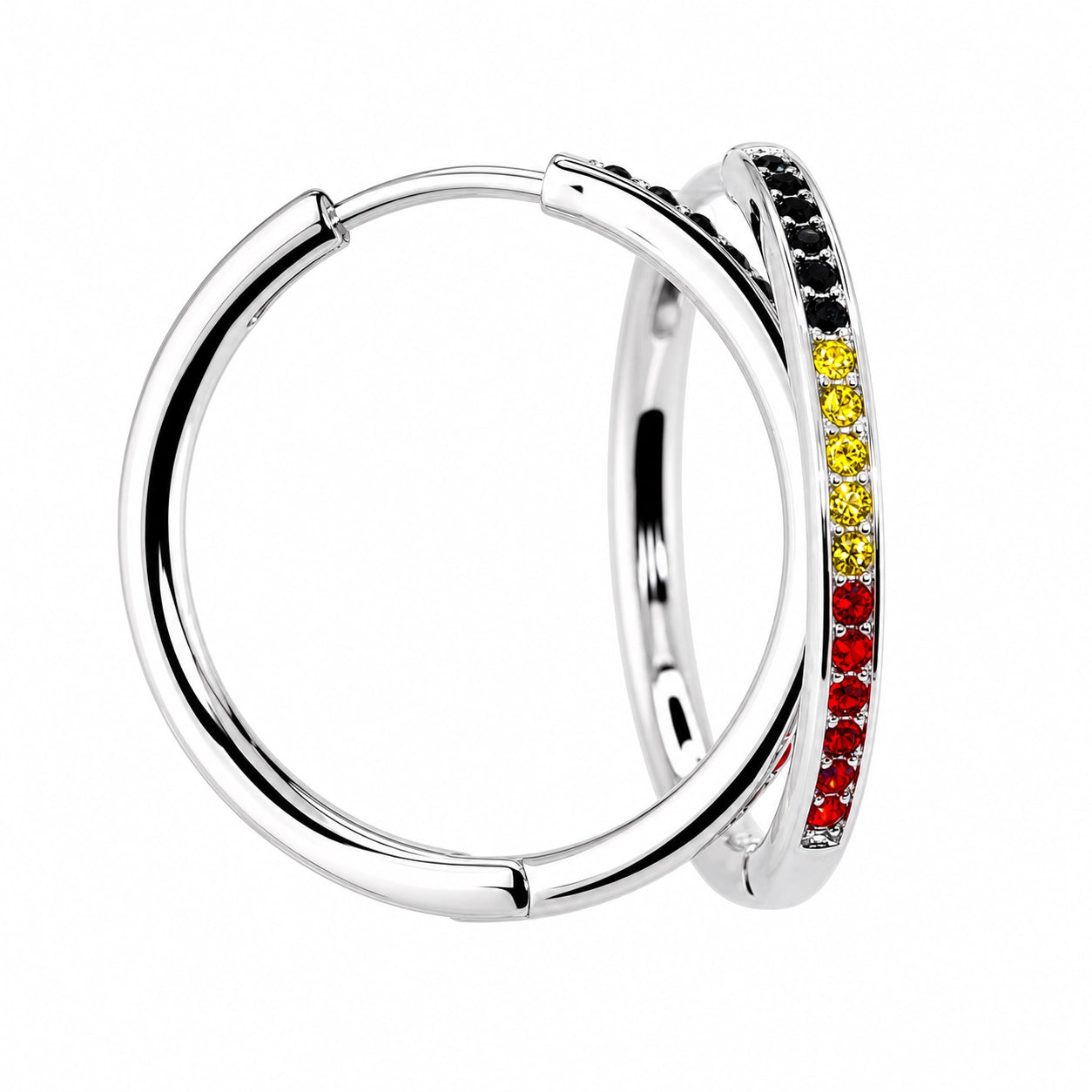 BYR Silver Midi Hoop Earrings