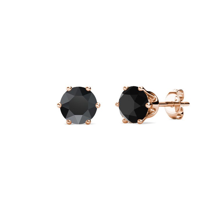 swarovski-black-stud-earrings-rose-gold